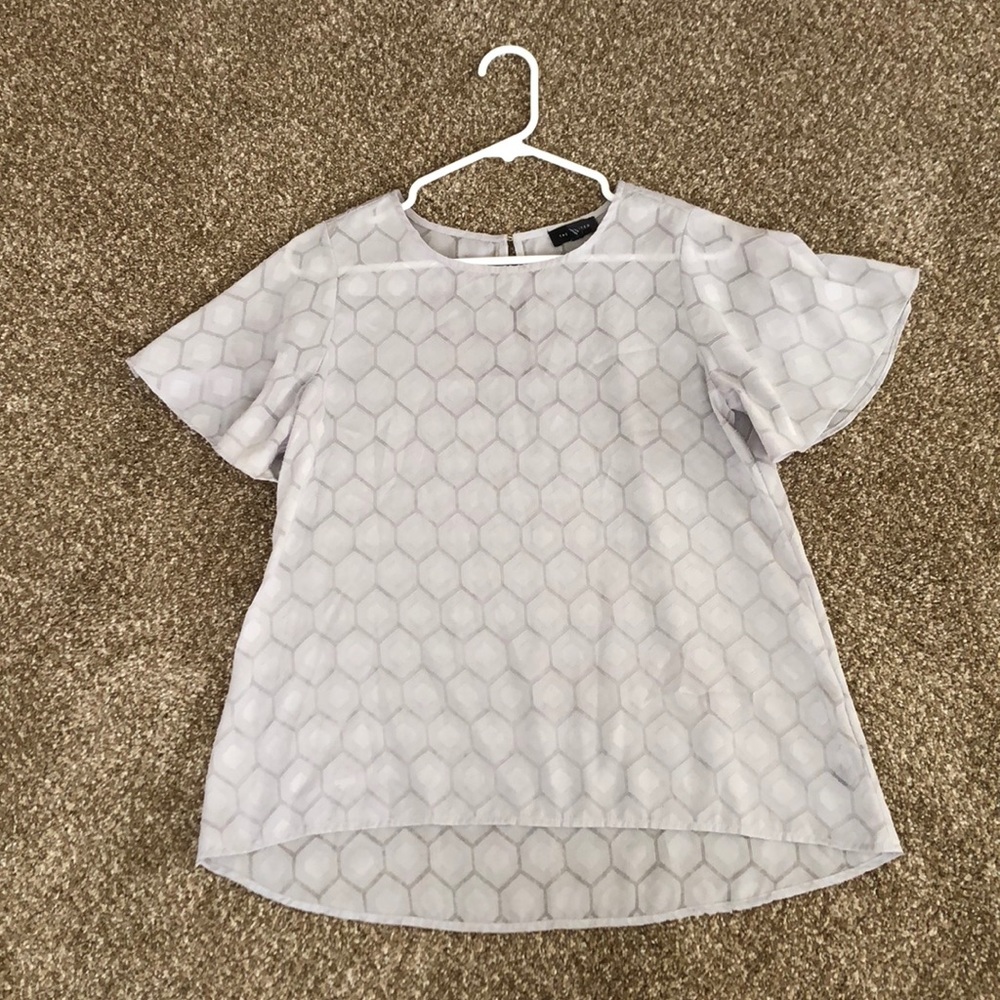 Grey short sleeve blouse